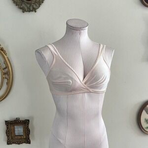 Vintage Gelmart Ivory Soft Cup Bra Satin • 1970s Lingerie Classic Size: 36